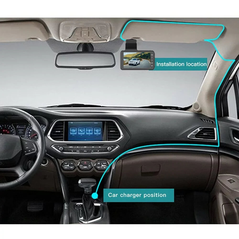 dash vision camera and inch installation New free HD dual recorder lens driving wholesale night 4 rear front