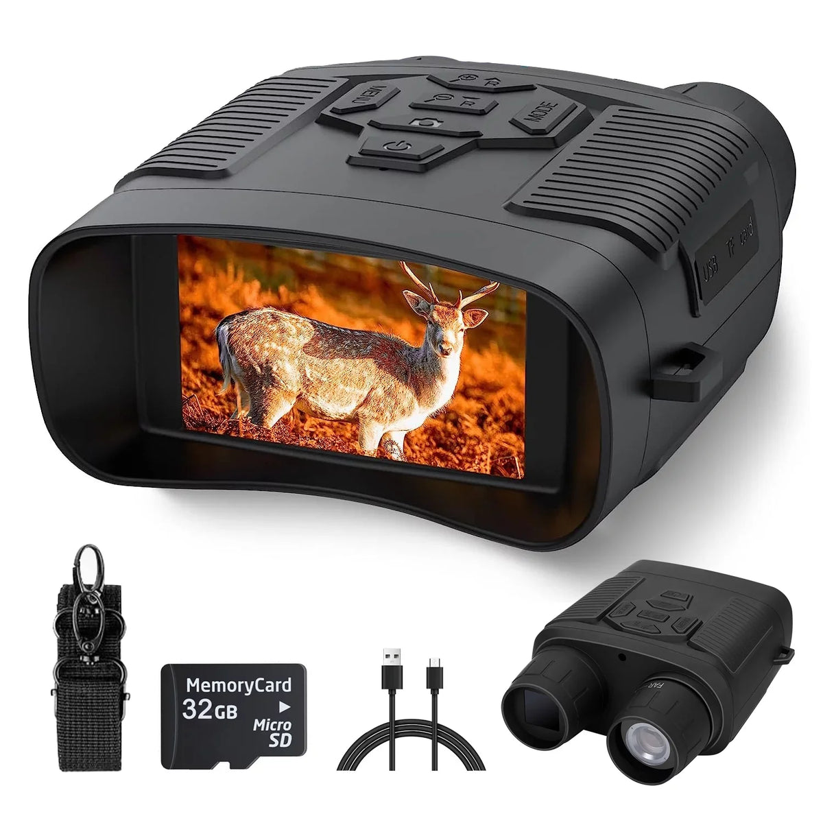 Zoom 6x 32GB SuntekCam Night NVI-800 Hunting Taking SD Videos Vision Card Suitable at and Pictures Night 24MP/1080P for Vision and Goggles Binoculars with Night