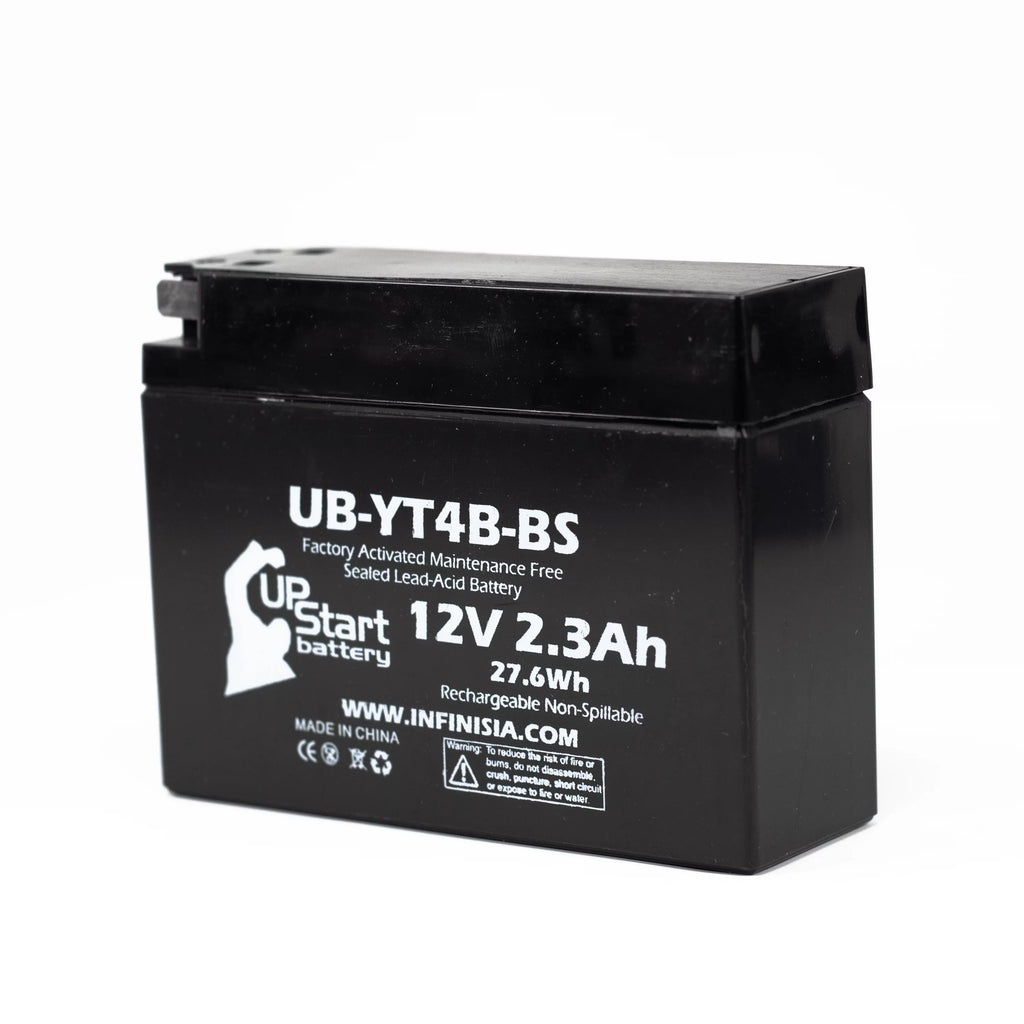 2006 - 2-Pack Maintenance Free, Yamaha Factory Motorcycle Replacement UB-YT4B-BS UpStart Battery SR400 400CC 2.3Ah, Battery Activated, 12V,