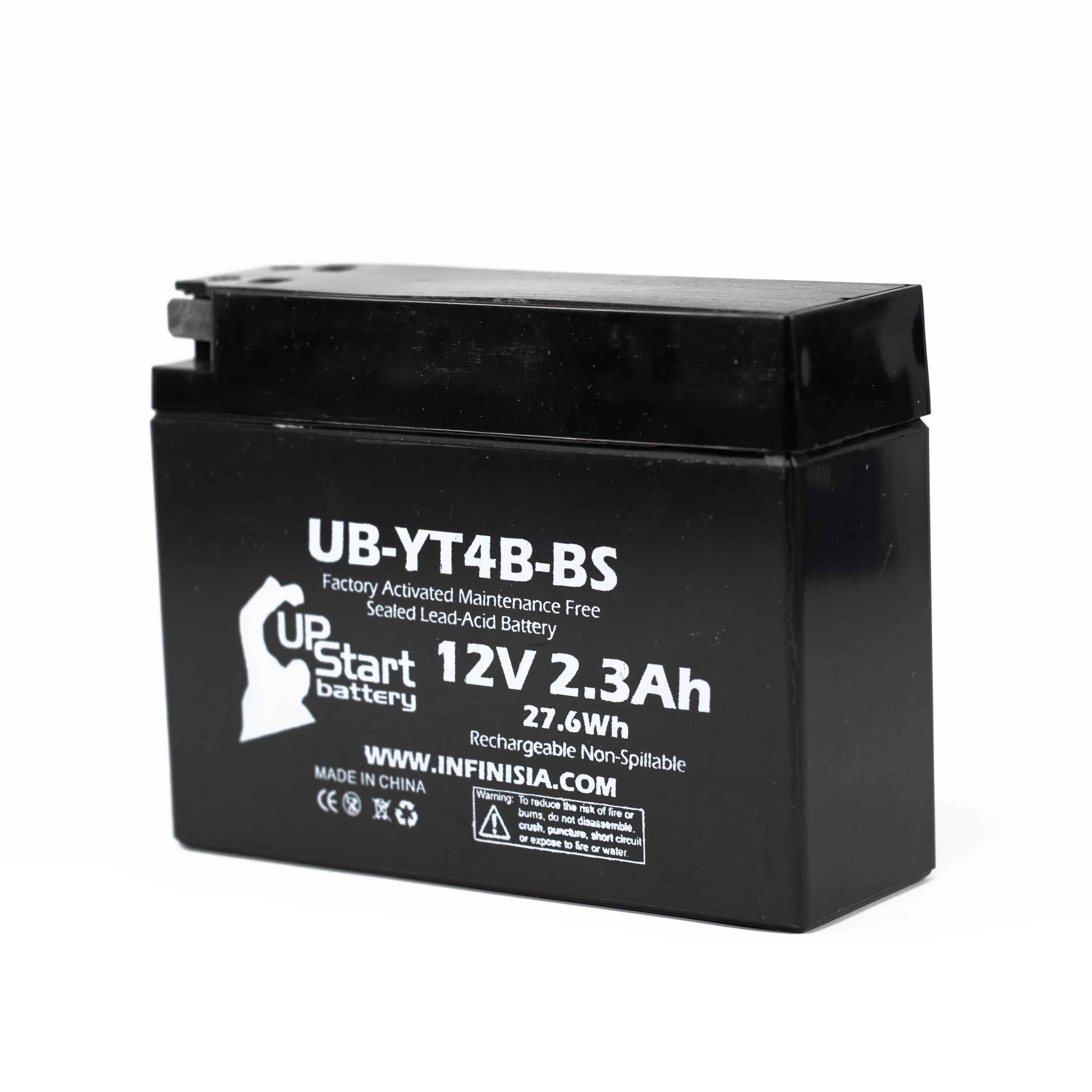 2006 - 2-Pack Maintenance Free, Yamaha Factory Motorcycle Replacement UB-YT4B-BS UpStart Battery SR400 400CC 2.3Ah, Battery Activated, 12V,