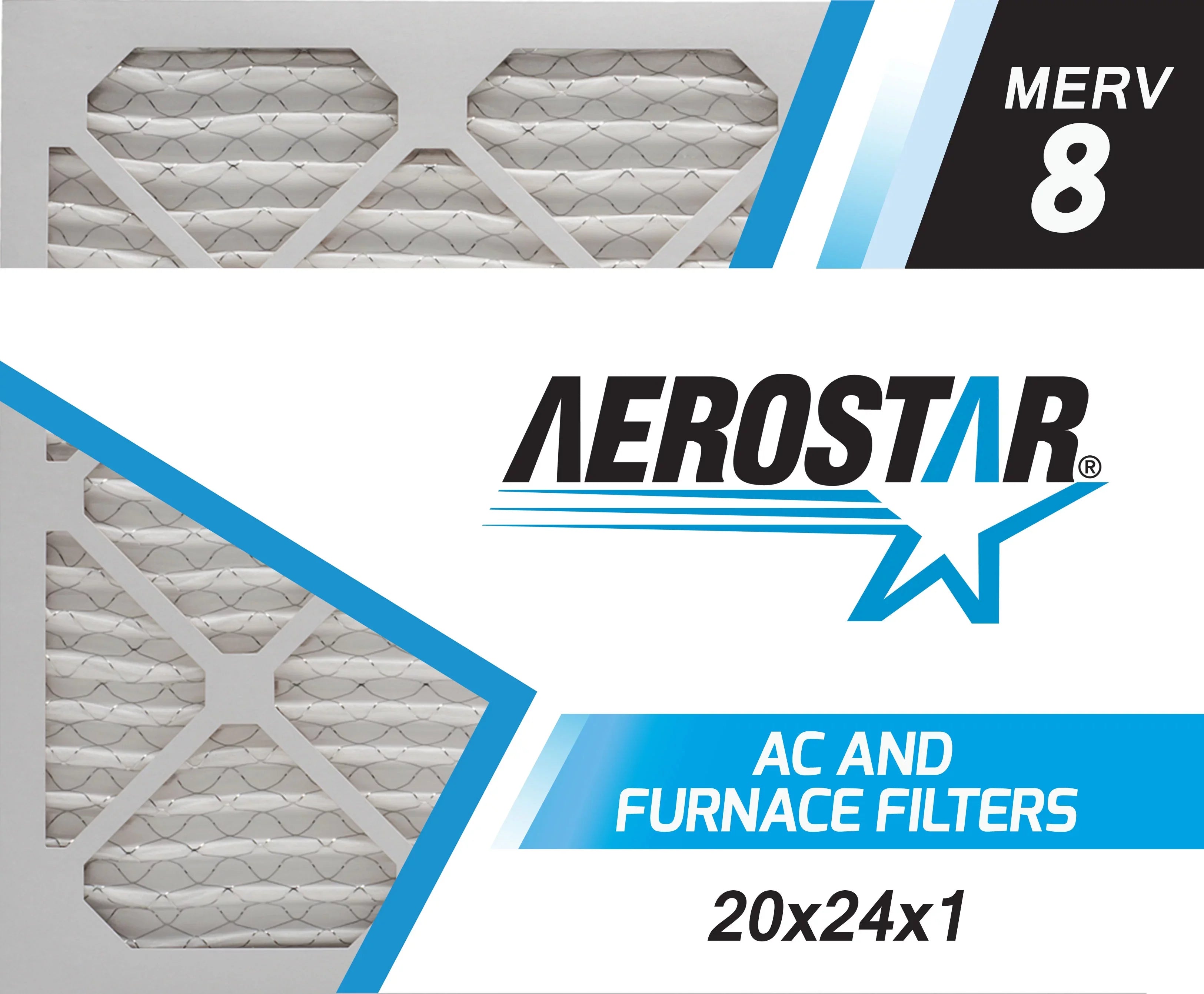 Aerostar 8, and 20x24x1 by - Box AC Filter Air of MERV Furnace 6