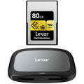Card, Bundle Lexar A Memory with R900/W800 Gold 80GB Reader Pro CFexpress Type Card