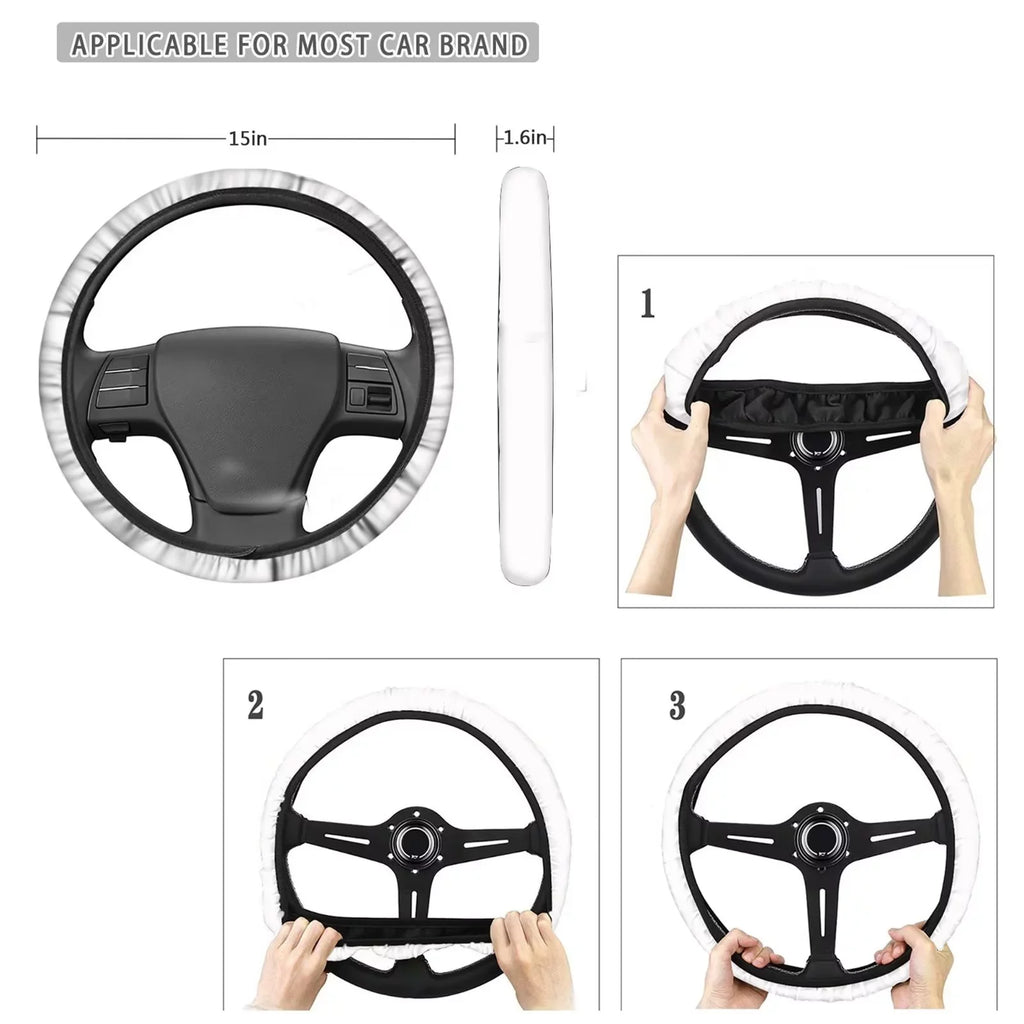 Set of Seatbelt Console Wheel Cover Settring Blanket Binienty Saddle Back Pad+Front Accessories Seat Car Cover Sedan AestheticMushroom Print Pad+Center Cover+Auto Interior 8-Van