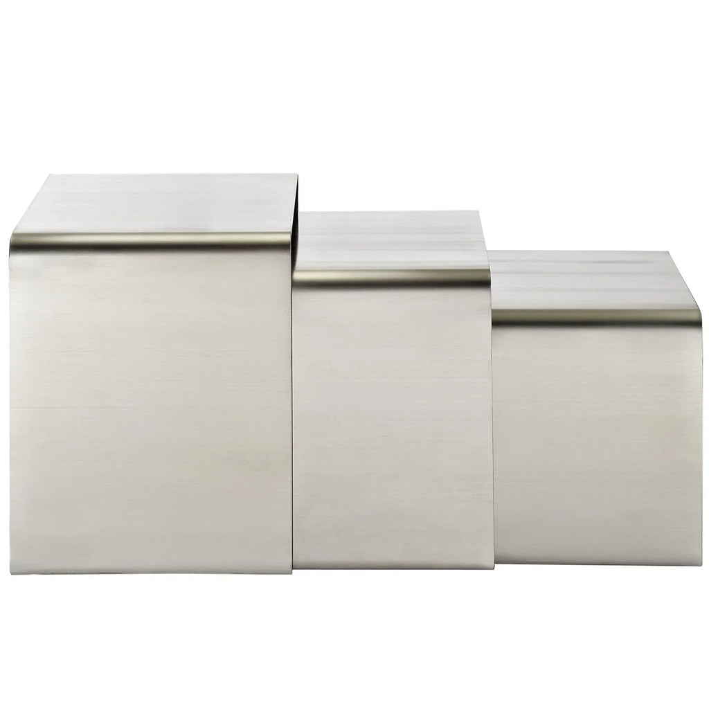 Rush Table Modway Nesting Silver in