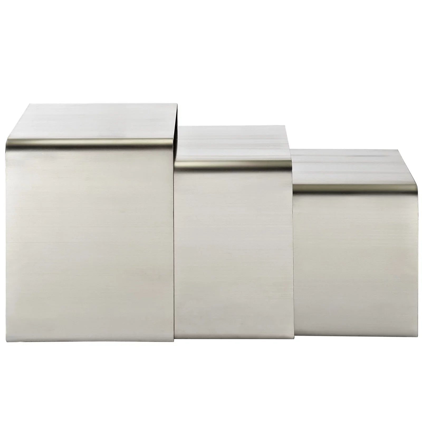 Rush Table Modway Nesting Silver in