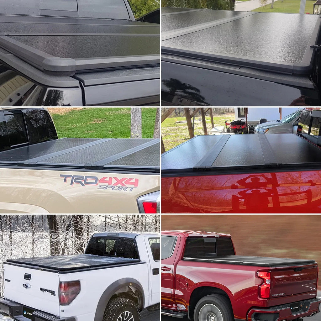 Deckrail 2003-2024 Without Bed Ram 3500 Hard & | Truck 6.4ft Tonneau Bed Rambox for Professional | FRP (74.6in) Kikito 2500 Tri-Fold System 1500 Cover