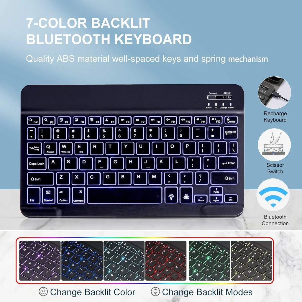 VOWUBO Detachable Case iPad (2017) Pro Air Keyboard 10.5" (2019), Magnetically Gen iPad 3rd for 10.5"