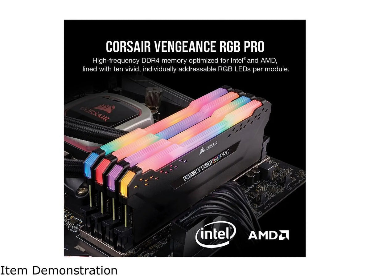 3200MHz Vengeance (2x8GB) - DDR4 LED Memory C16 Corsair Desktop PRO 16GB Black RGB