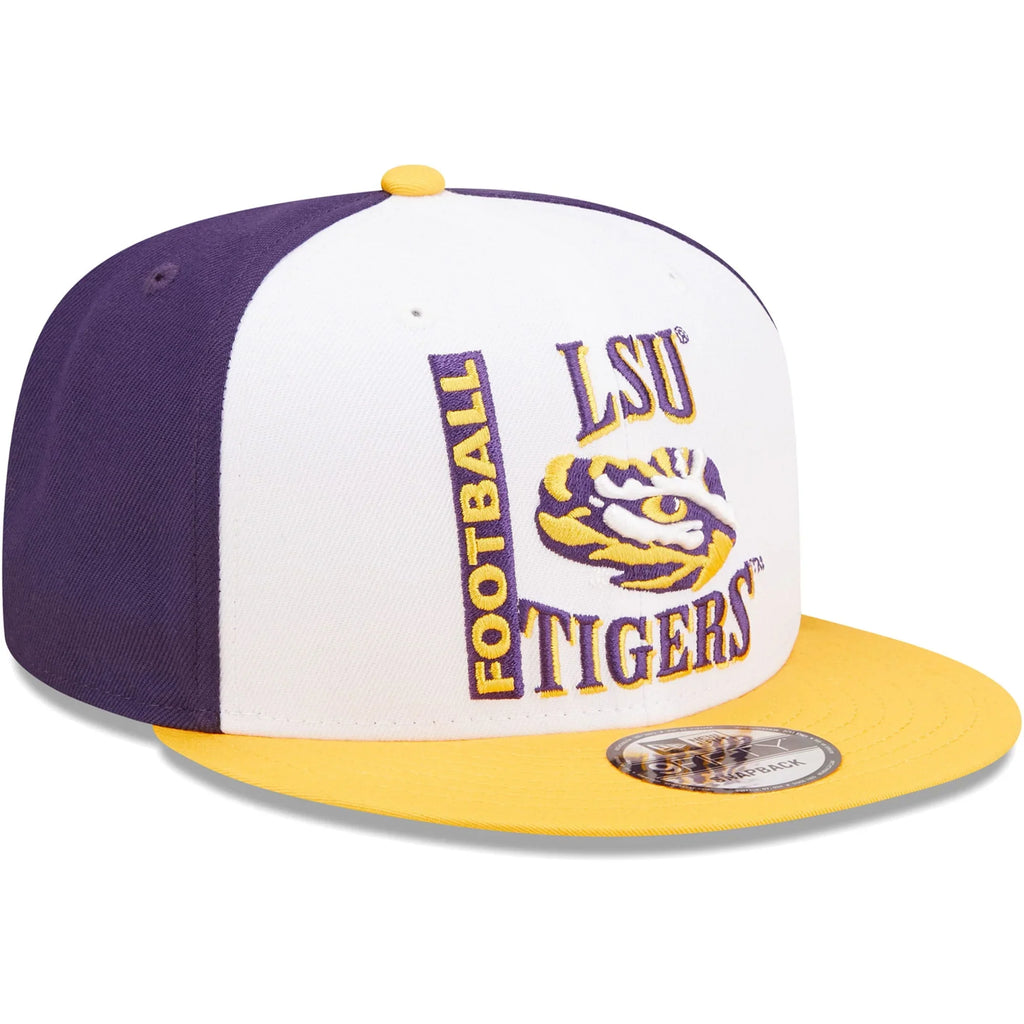 Retro - Era Hat LSU White/Purple OSFA New Men's 9FIFTY Sport Snapback Tigers