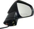 Passenger 2016-2018 Compatible Kool-Vue RX450h Paintable Signal Mirror Lexus Light In-housing RX350 Side With 2018 Heated Right