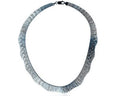 16mm Sterling Cleopatra 16" Necklace Wavy Silver Omega Rhodium Graduated