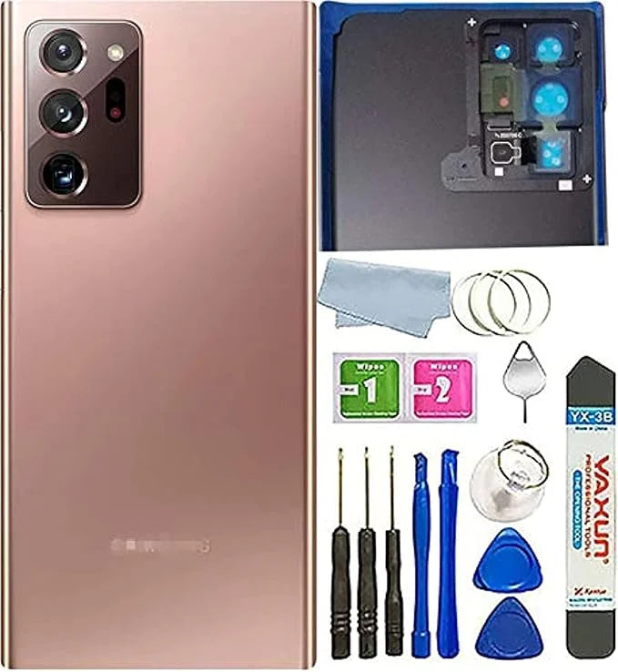 for Cover Tools(Bronze) Lens Galaxy Glass Back Ultra Note 20 Replacement Tape Housing Glass with Note Samsung Parts Ultra + 5G Door Galaxy Waterproof 20 Camera and