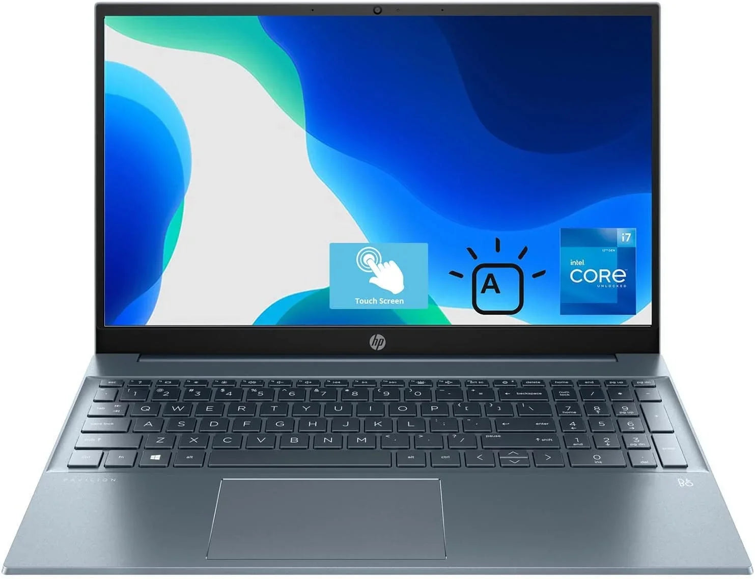 Home, HDMI, Full Core DDR4 Gen 6, 12th HP 512GB Windows Restored Keyboard, Blue 11 Intel 15.6" Wi-Fi 16GB SSD, (Refurbished) Pavilion Laptop, HD RAM, Backlit Touchscreen, Bluetooth, i7-1255U, PCIe