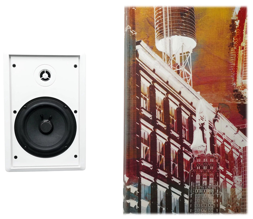 Wall 4 6-Zone Speakers White Slim JBL Restaurant/Bar/Cafe Amplifier+4 Pendant+8