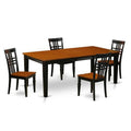Black 4 Quincy Piece Cherry & Room with Table 5 Table Set - One Chairs, Kitchen Dining &