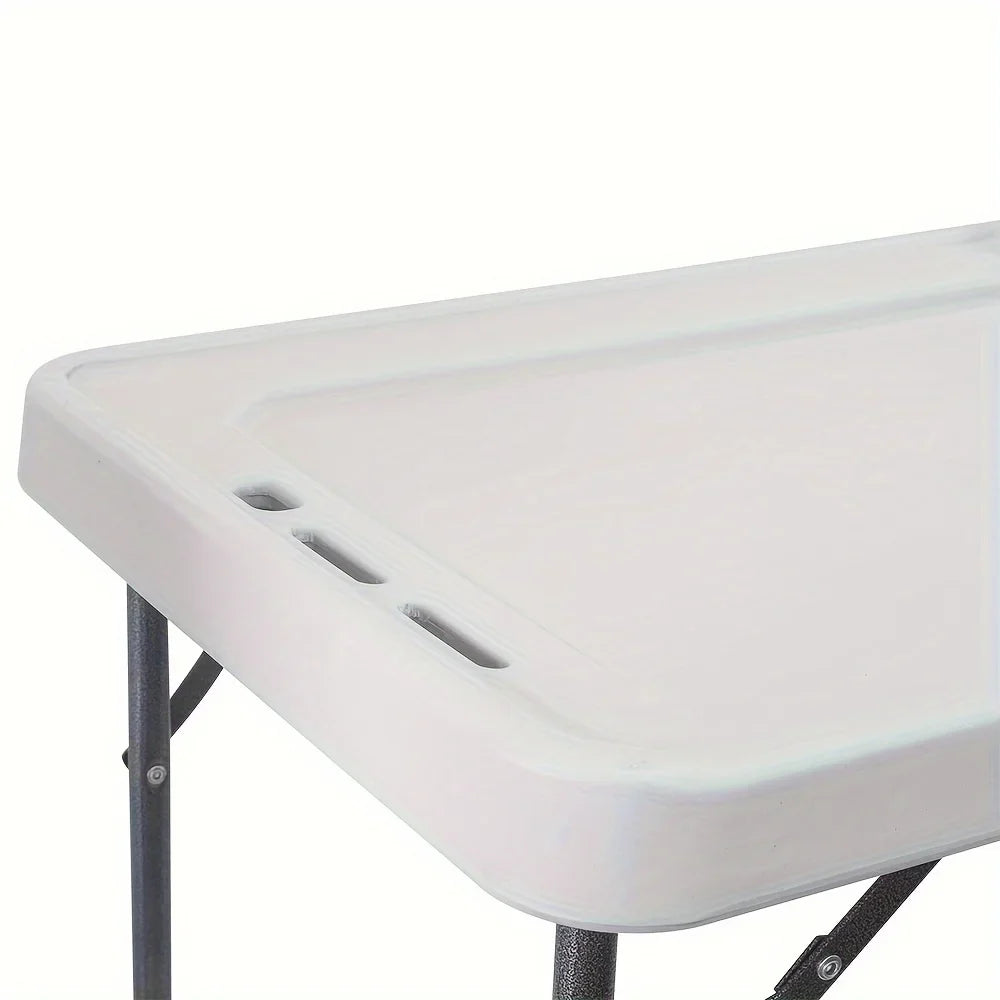 Multifunctional Table Table,Outdoor Portable Folding Camping Gun Cleaning Picnic Faucet Picnic with & for Fish Fish Spray Table Garden,White Kitchen