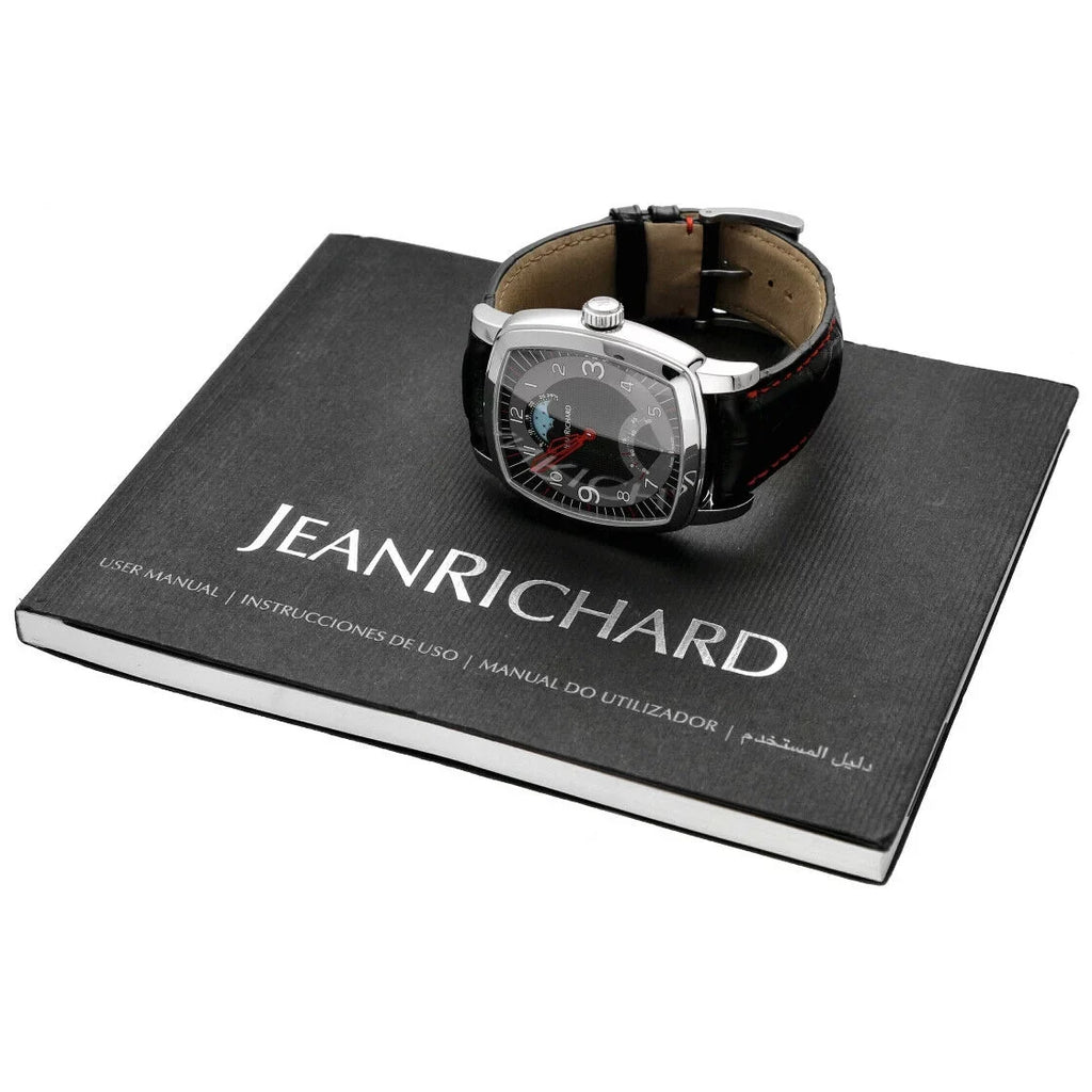 Screen Steel Moonphase 46016 Richard Automatic Men's TV Watch Leather Jean XL