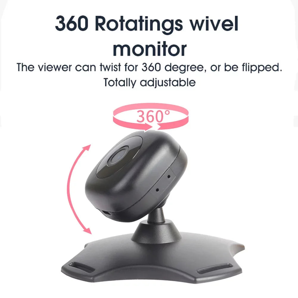 Seat, 360° Camera, Monitor Night Rear Monitor Car Wireless WiFi Facing Rotation for Vision, ammoon Baby