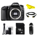 Canon DSLR Bundle 80D + Buzz-Photo with (Body EOS Camera SD Beginners Only) Card