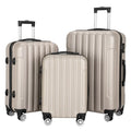 Piece Set Lock 3 Suitcase(20/24/28), Luggage on Carry Wheels Champagne Luggage Capri Spinner