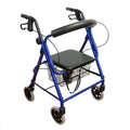 6" with R-4100N-BL Junior Aluminum Low Casters Seat, Healthcare Blue, Rollator Karman