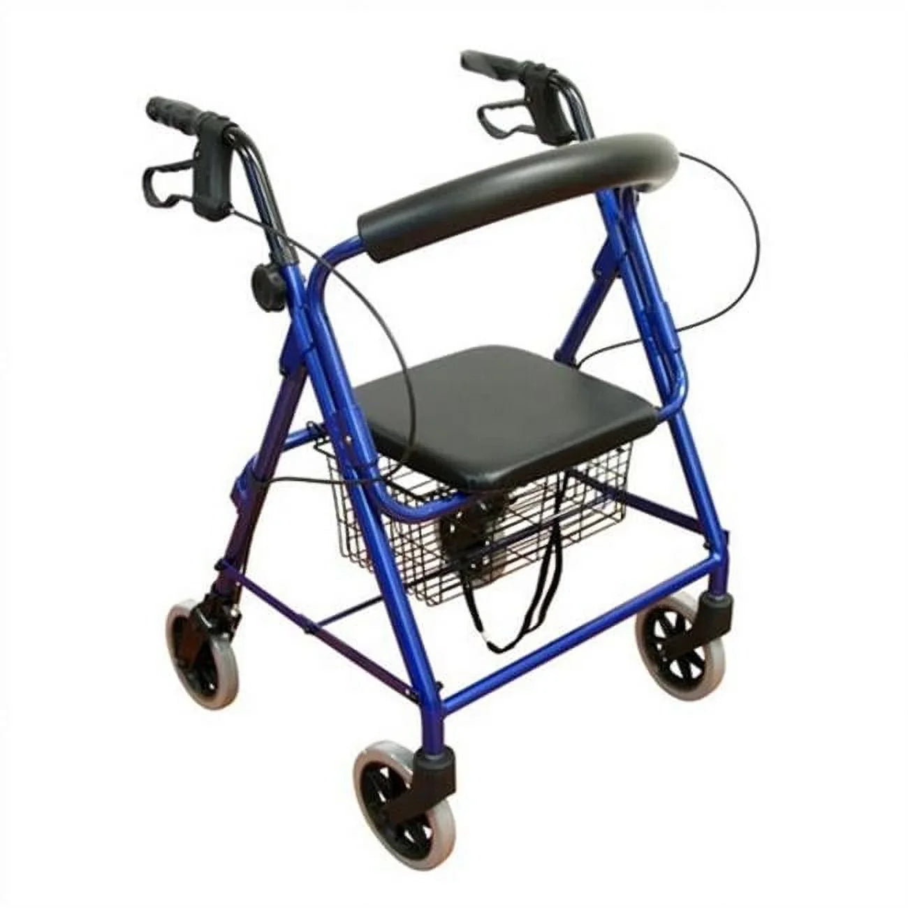 6" with R-4100N-BL Junior Aluminum Low Casters Seat, Healthcare Blue, Rollator Karman