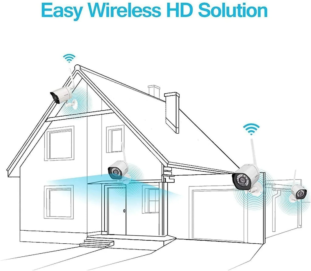with Camera Plug-In, Smart Cameras Security Night 2 WiFi Compatible Vision IP Alexa Zmodo System Wireless Pack Outdoor