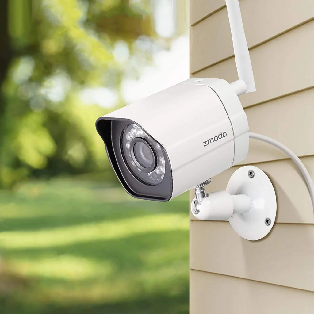with Camera Plug-In, Smart Cameras Security Night 2 WiFi Compatible Vision IP Alexa Zmodo System Wireless Pack Outdoor