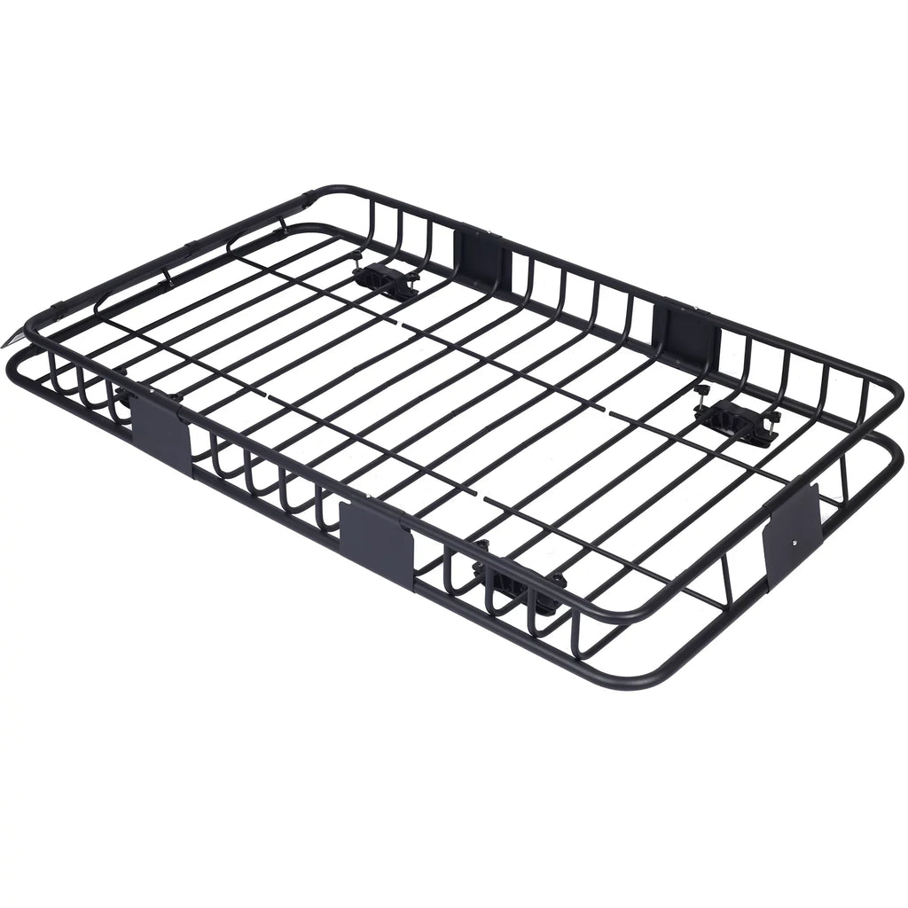 64black Roof Roof RackTop Carrier Cargo Rack steel BasketMotoring Rooftop Mount