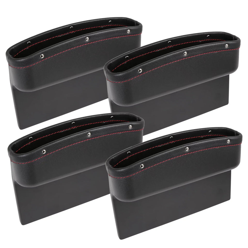 Seat Black Driver Red Side Storage Crevice Gap Car Box 4pcs Passenger