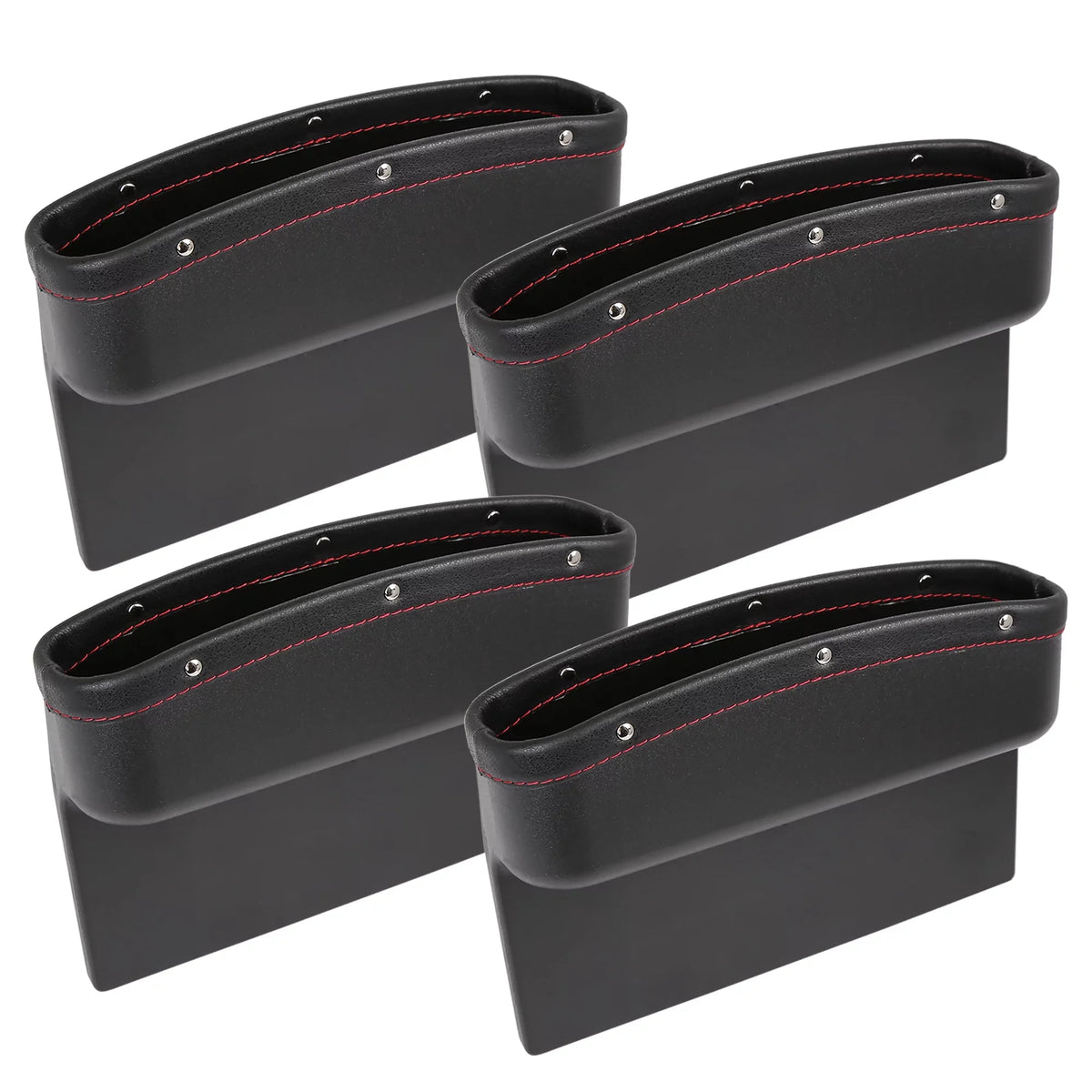 Seat Black Driver Red Side Storage Crevice Gap Car Box 4pcs Passenger