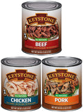Survival Pork (6 - of Life Natural 28oz Emergency Keystone All 2 Beef, and eat Each) Long Combo Chicken to Ready Food Camping Cans Shelf Cans