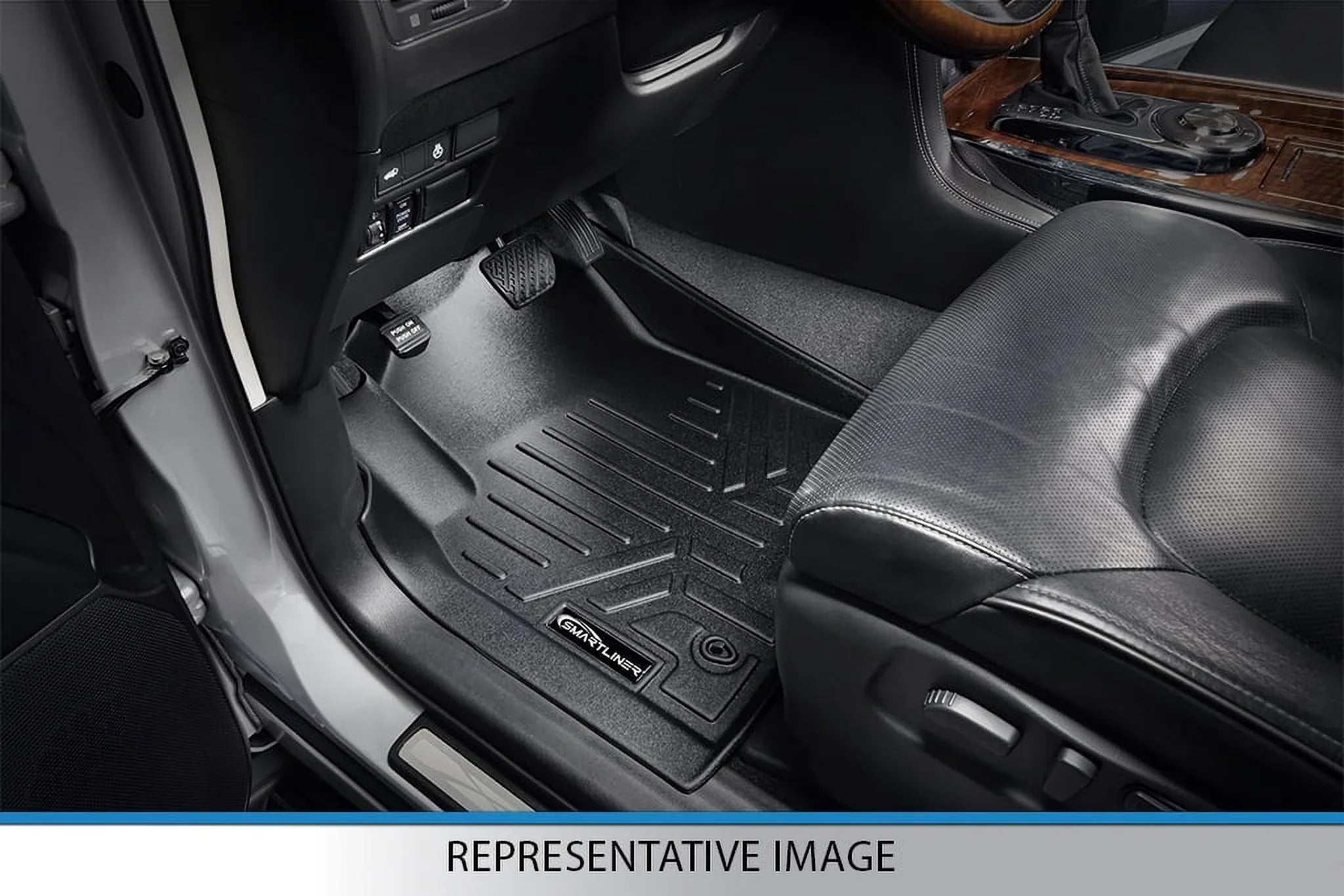 Mat Front Floor Black 1st Liner 2008-20 Grand Dodge Smartliner Row for Caravan