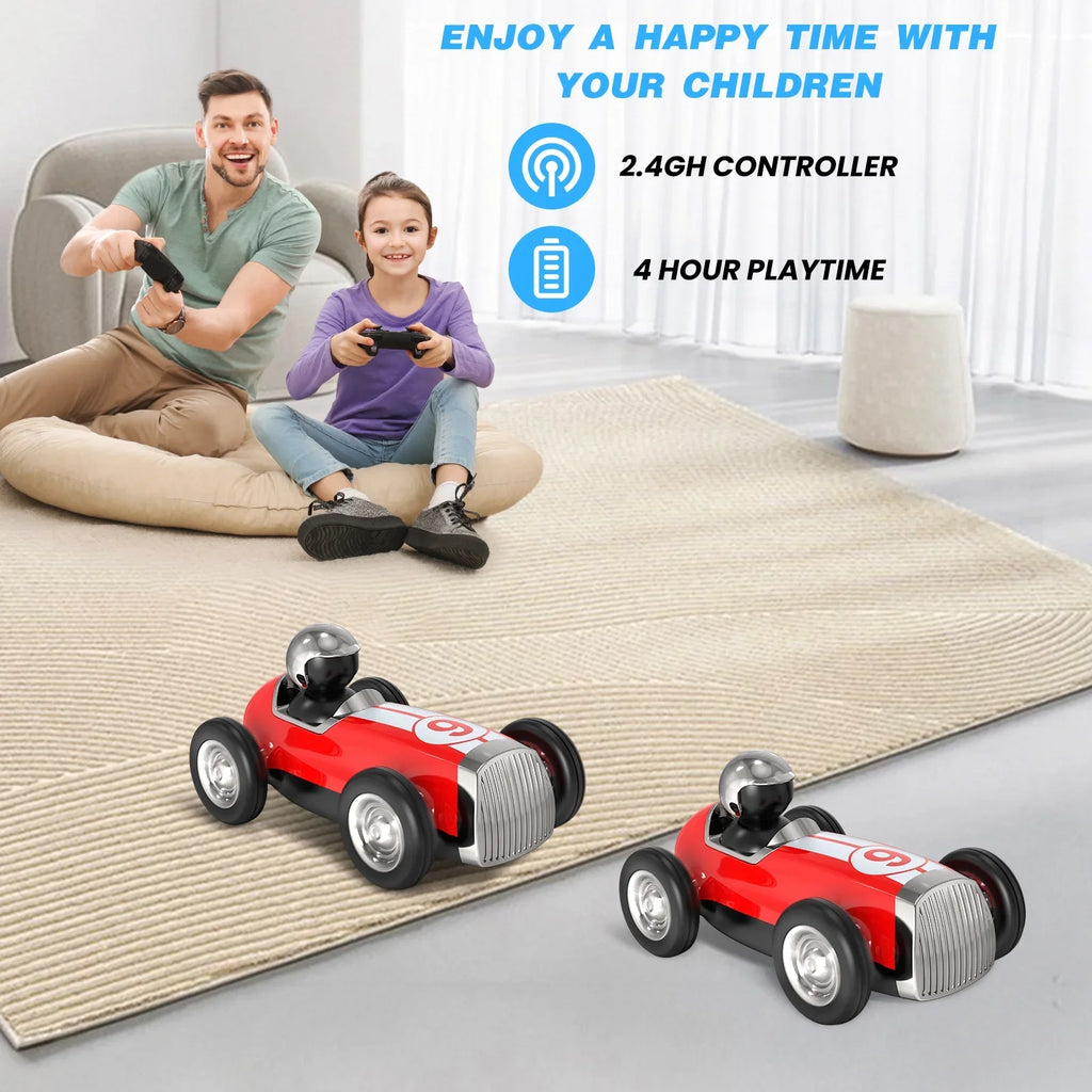 Speed Toys Stunt with RC Red Speaker Mode AUOSHI Bluetooth Gifts, Trucks Control for Music 2 RC Wireless Car Girls Car Fast Car Remote Boys for Kids 2.4GHz RC