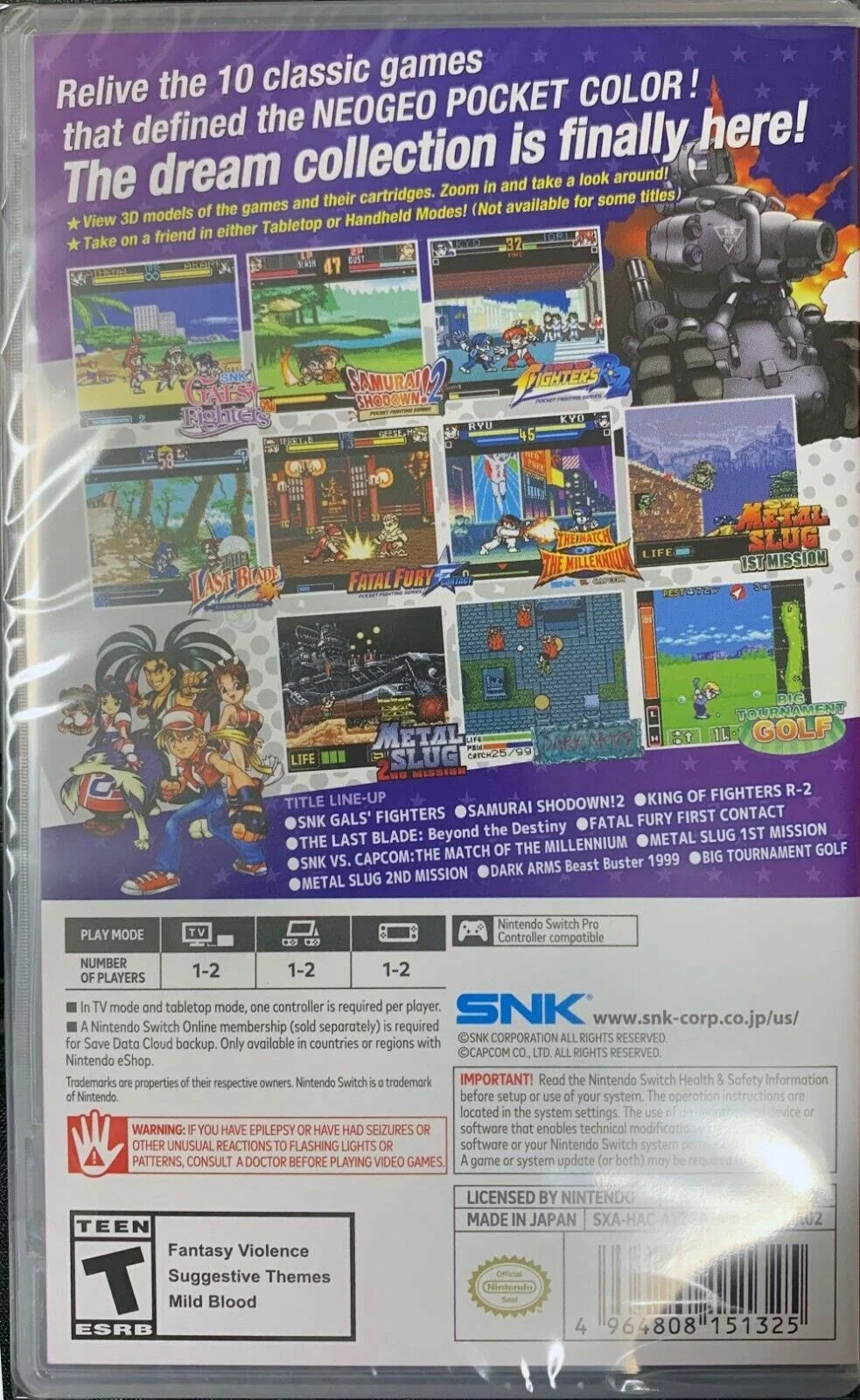 Selection Vol Neogeo Switch Color 1 Pocket
