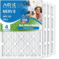 Pleated Filter AIRX FILTERS Comparable & AIR. Electrostatic Air MPR Pack 4 5 USA HVAC FPR Made 700 CLEAN Filters WICKED by to Conditioner Air 8 20x24x1 AC MERV Filter Premium 20x24x1 Furnace