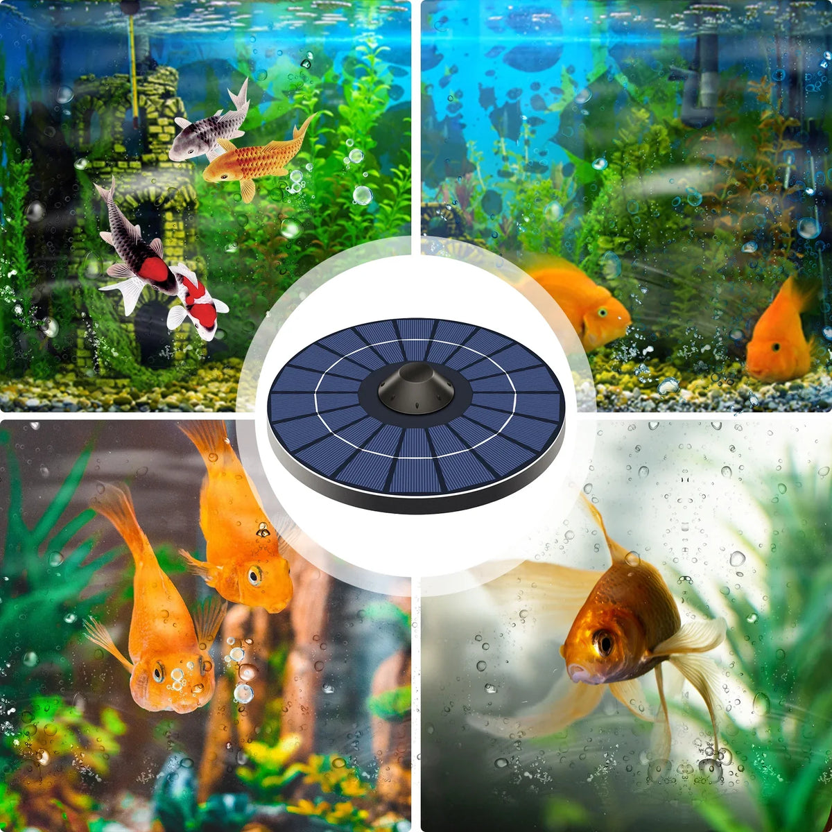 Small Water Stone se Small mewmewcat Tank Water Solar Pond Small Bubble Bubble Aerator Tank Pump Air Pond Water Fish Pond Tank Instrument,Aerator Aerator Pond Stone Carevas Fish