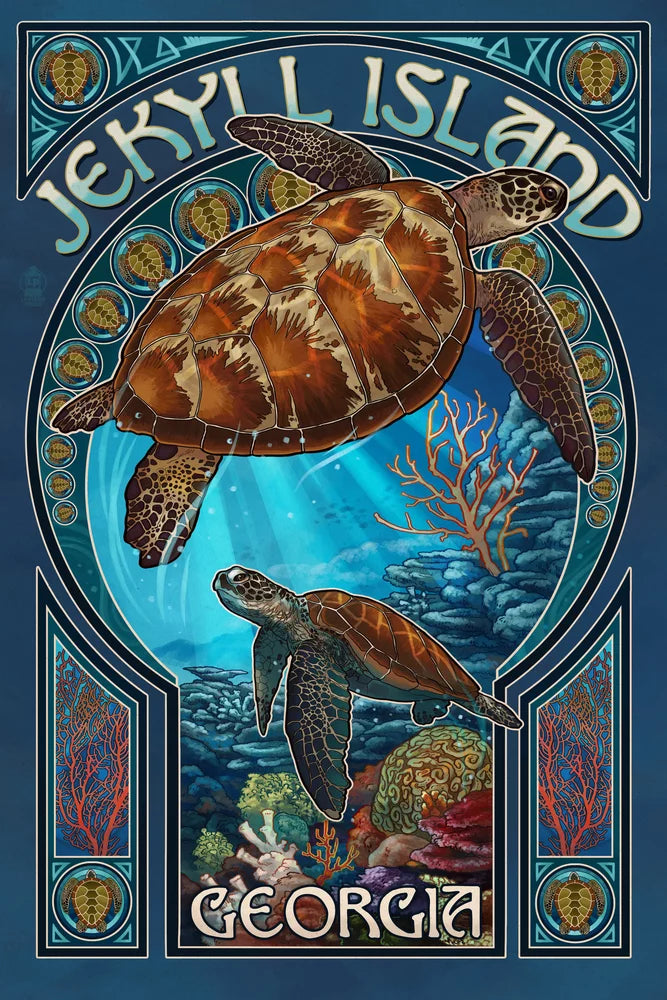Piece for in Art Challenging Made (1000 Family, 19x27, Jekyll USA) Size Adults Puzzle and Island, Turtle Puzzle, Nouveau Georgia, Jigsaw Sea