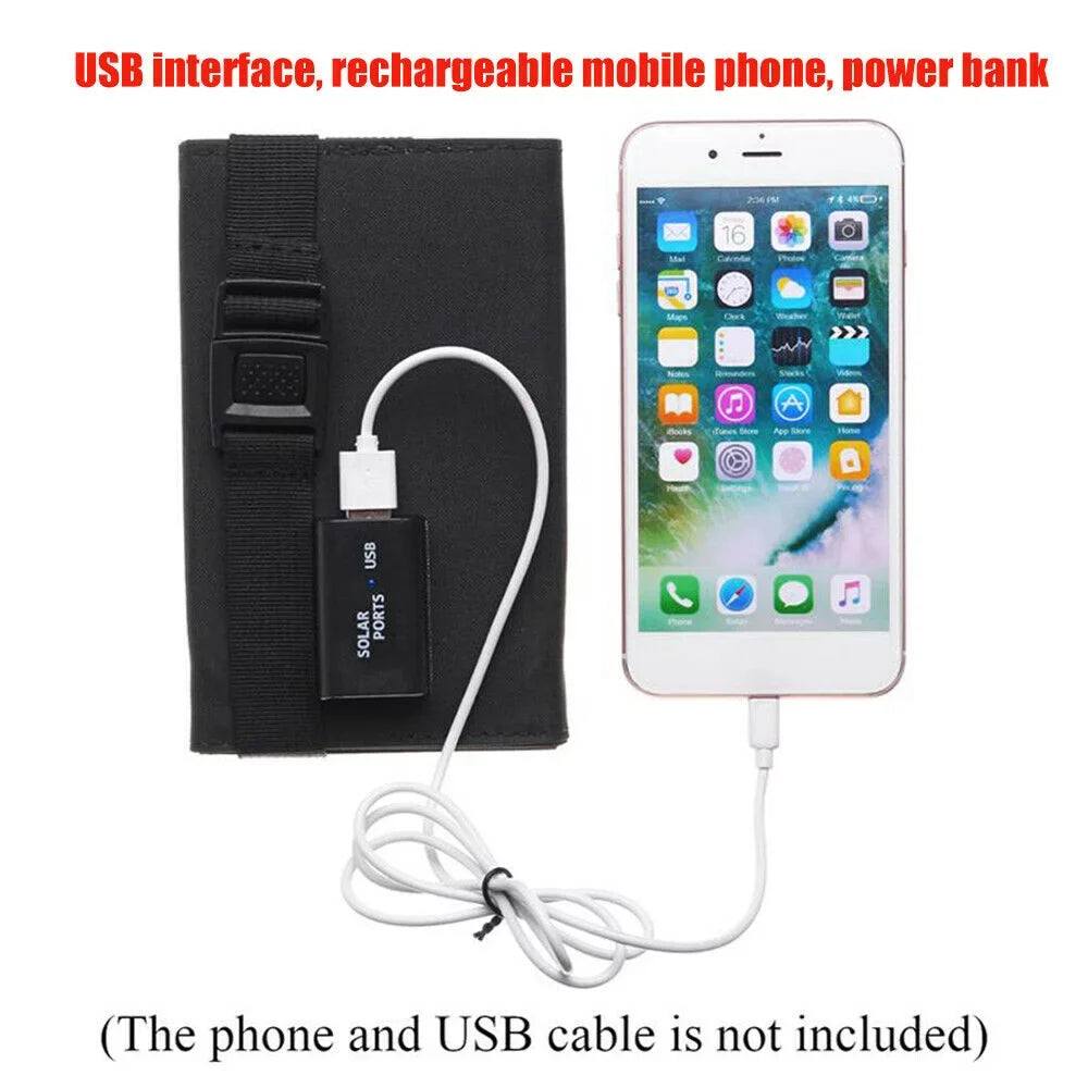 Waterproof Bank Phone Fishing Solar Phone Outdoors Charger Power Hiking Solar for Emergency Charger Camping Panel Portable Solar 80W