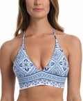 Breeze Blanca Bikini 12 Blue La Halter Size Women's Top