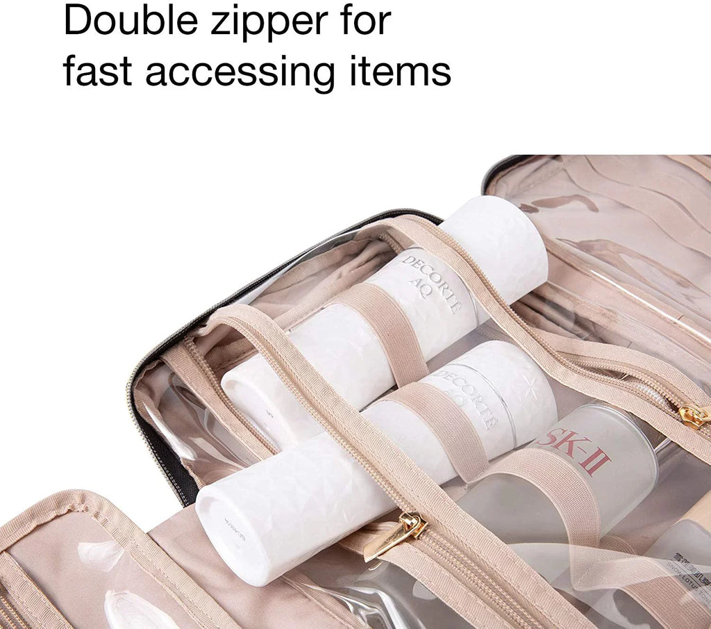 Water-resistant Makeup Shampoo, Bag for Bag Toiletry Accessories, Bag Full Cosmetic with Hook, Organizer Hanging Travel Sized Toiletries Travel Container,