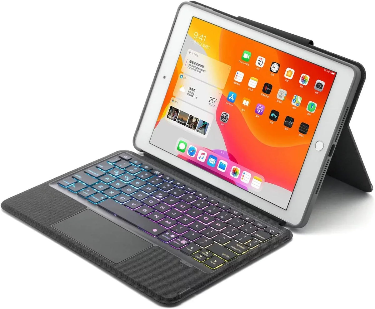 iPad Case for inch / 7th 2017, Magnetic Keyboard 3rd New Detachable Keyboard Multi-Touch Gen Bluetooth Black 10.5" iPad Backlit 8th 2019 iPad 2020 9th Generation Trackpad, / 10.2 / 2021 Air Gen/Pro