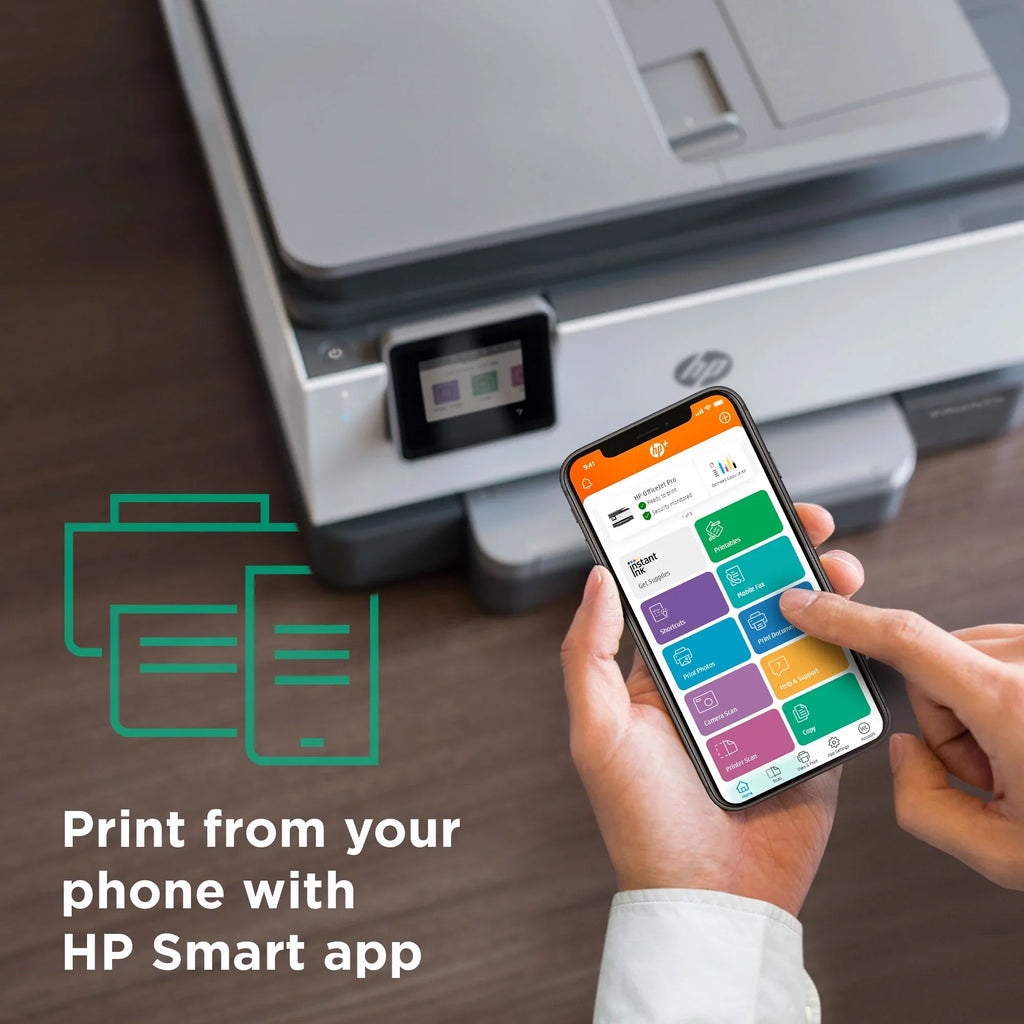 Inkjet OfficeJet All-in-One Wireless Printer Color HP 9018e Pro