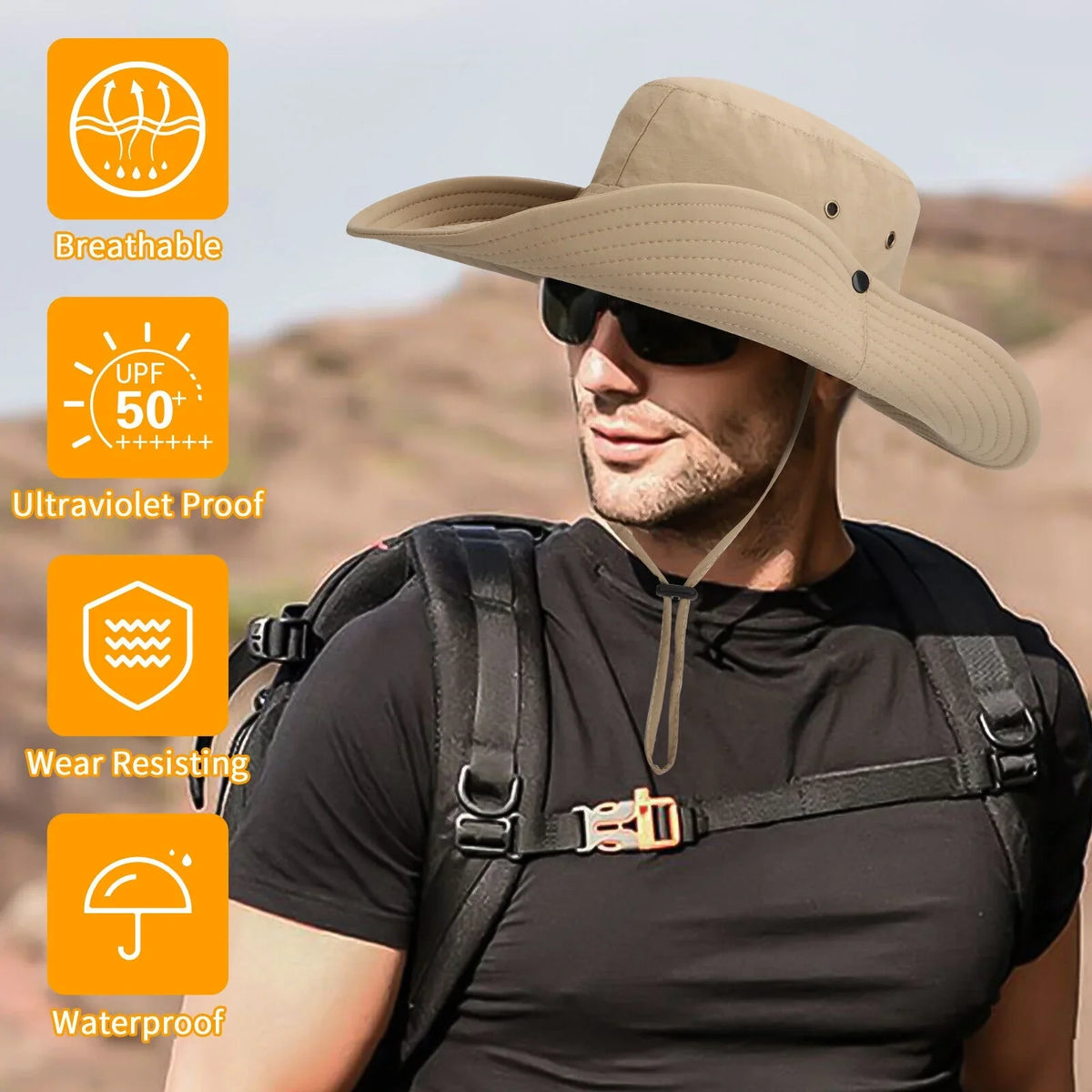 Hat Sun Bucket Brim Women UV for Cap Garden Fishing Protection Men Hiking Wide