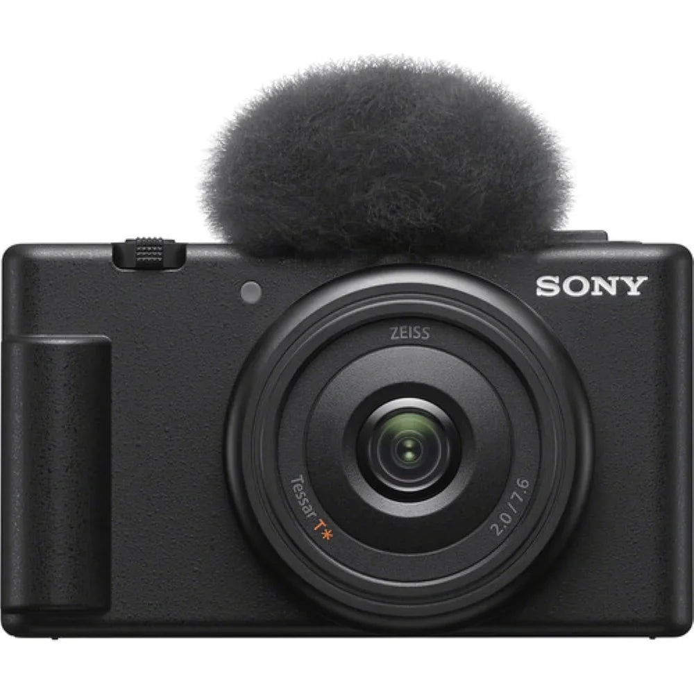 Design Kit Items) | Black + Camera ZV-1F Vlogging Camera (4 Camera with Cleaning K&M Precision + Vlogger Kit Accessory Sony Sony Cleaning Bundle Cloth