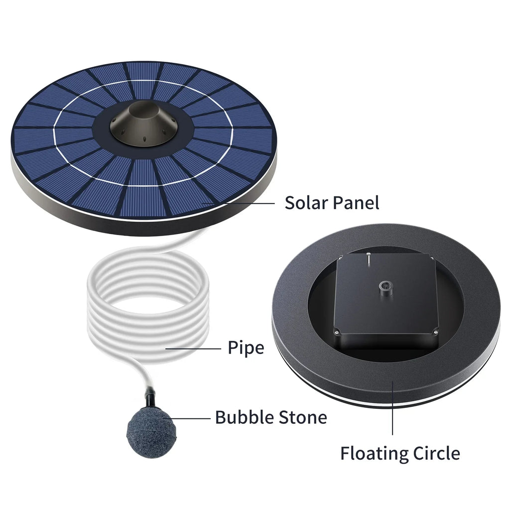 Small Water Stone se Small mewmewcat Tank Water Solar Pond Small Bubble Bubble Aerator Tank Pump Air Pond Water Fish Pond Tank Instrument,Aerator Aerator Pond Stone Carevas Fish
