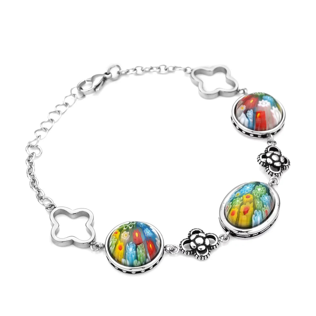 Shop Day Bracelet Steel Mom Stainless Women Size Gifts Fashion Stylish LC Jewelry for Mothers Birthday Oval Costume Unique 6.75" for Glass