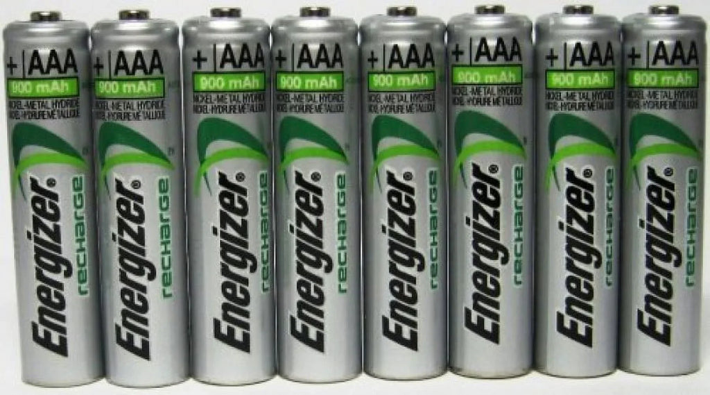Rechargeable Energizer 900 x mAh NiMH AAA Batteries 8