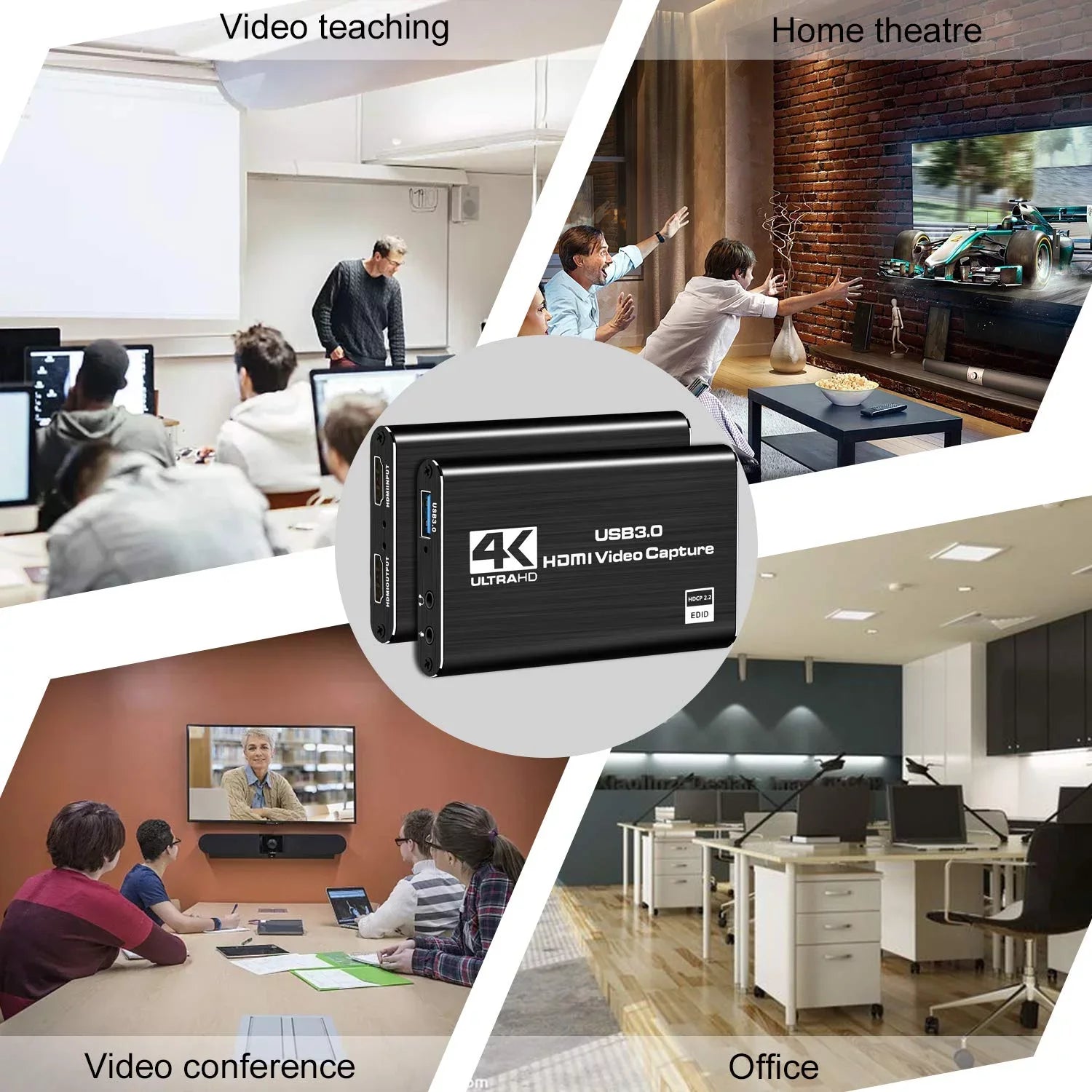 Use Game PS4 60HZ to YouTube One Game Windows for Support X Device Capture Twitch OS Recording System Linux 4K USB3.0 HDMI Streaming Capture Xbox ANSTEN OBS and Card, Video