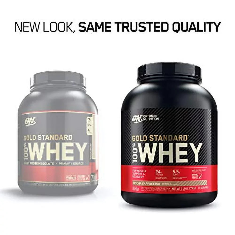Nutrition Standard , Powder(Packaging 80 Pound 100% Optimum Cappuccino, Oz 5 Vary), Mocha Whey, Protein Gold May